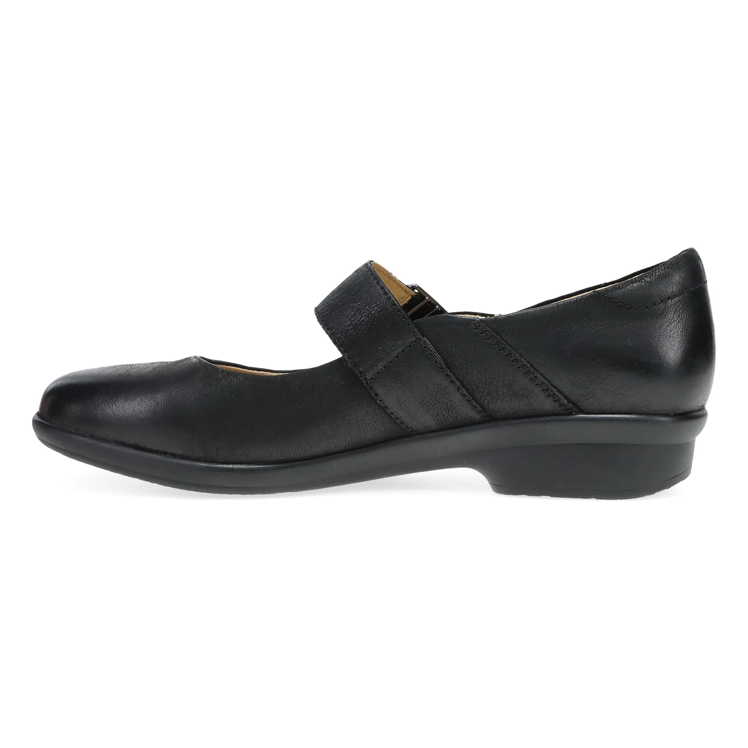 Collette Wide Black Burnished Nubuck - Image 3