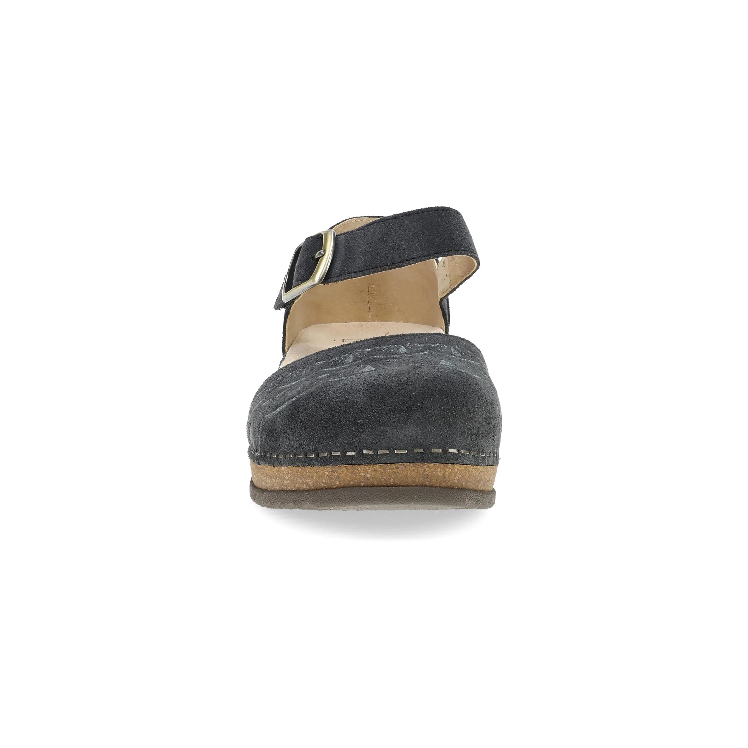 Mae Charcoal Embroidered Suede - Image 3